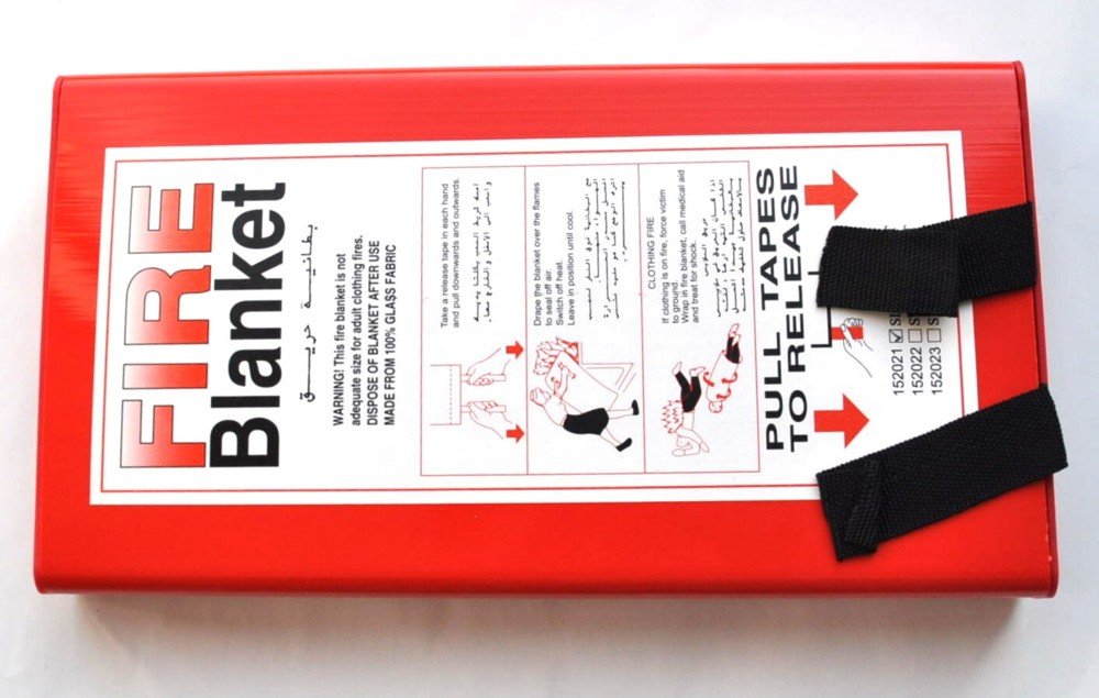 Fire Blanket in Plastic Storage Box